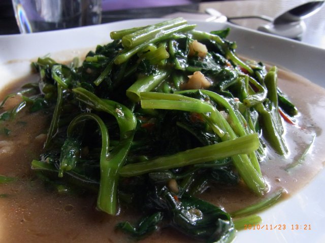 虾酱炒通菜