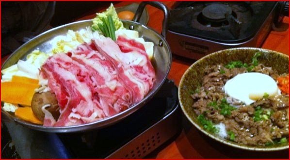 牛肉火锅和牛肉饭