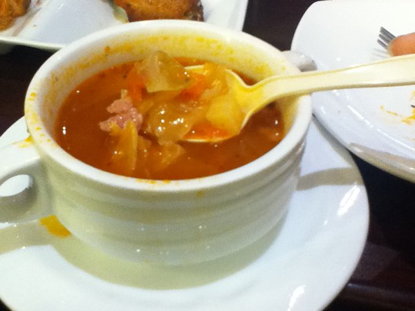 我超喜欢的浓汤，味道非常好，里面料很多。