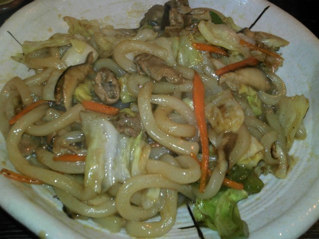 牛肉炒乌冬面