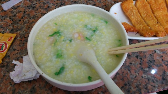 玉米虾仁粥