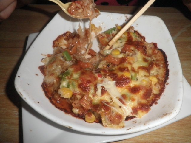 黑椒鸡肉蘑菇焗饭