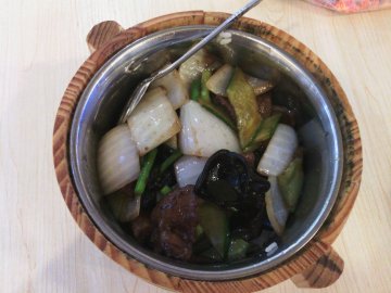 溜肝尖饭