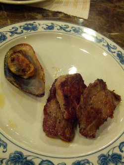 铁板牛肉和蚝