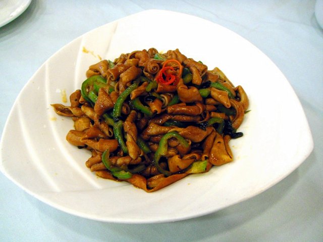 豉油皇炒鹅肠