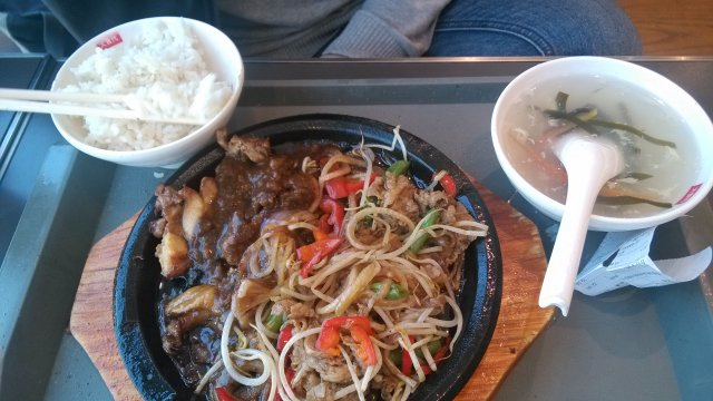 铁板鸡排+BBQ牛肉饭
