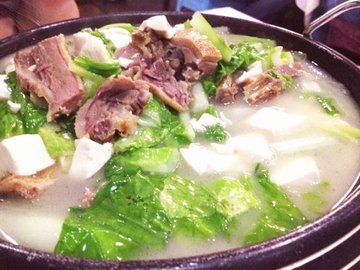 咸鸭子炖白菜豆腐