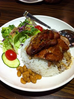 烧鹅拼叉烧饭