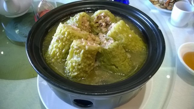 眉豆酿珍珠苦瓜