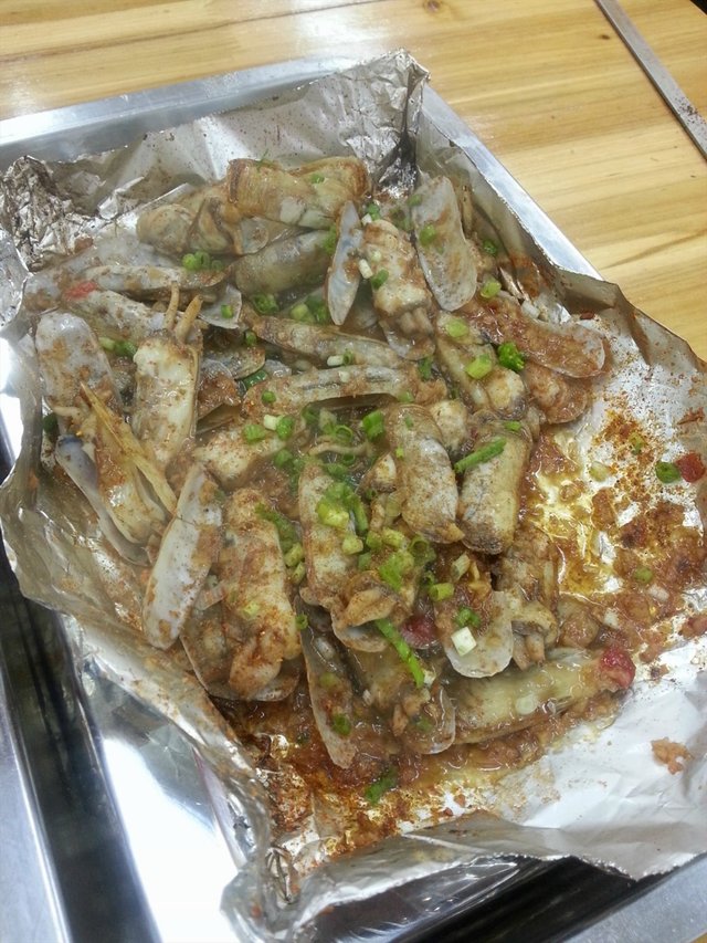烤蛏子