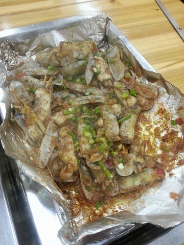 烤蛏子