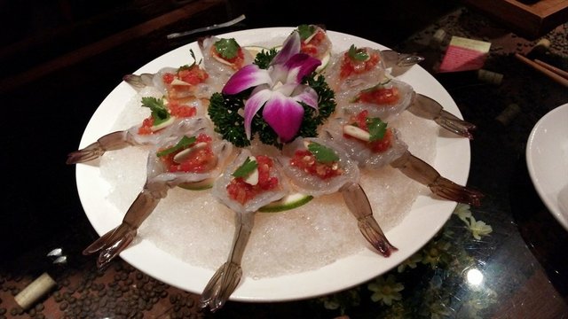 泰式活虾刺身