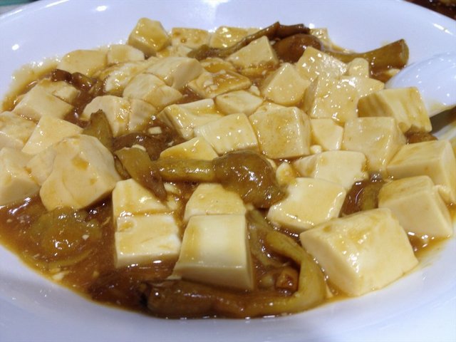 鸡油菇炆滑豆腐
