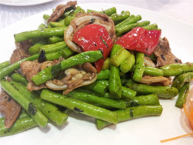 虾酱豆角啫花肉