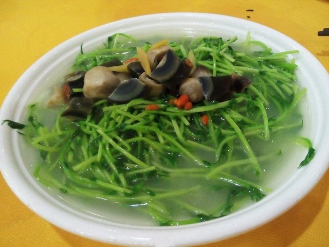 上汤蒜苗
