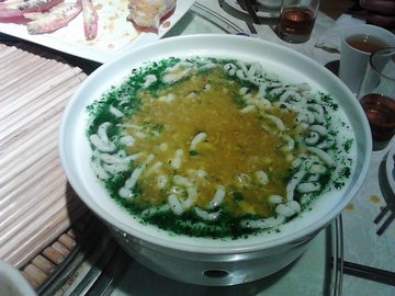 荠菜蟹粉烩鱼结