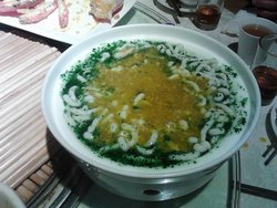 荠菜蟹粉烩鱼结