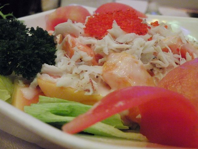 蟹肉木瓜沙律