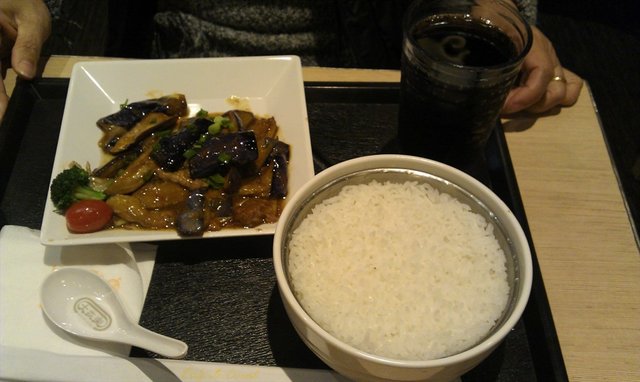 鱼香茄子肉丝饭