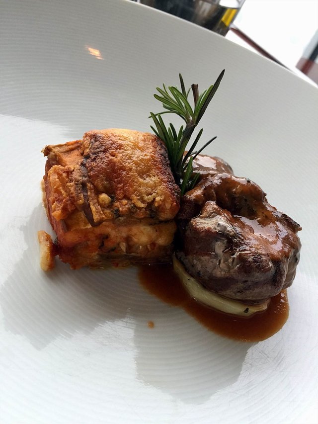 牛柳配意式茄子千层