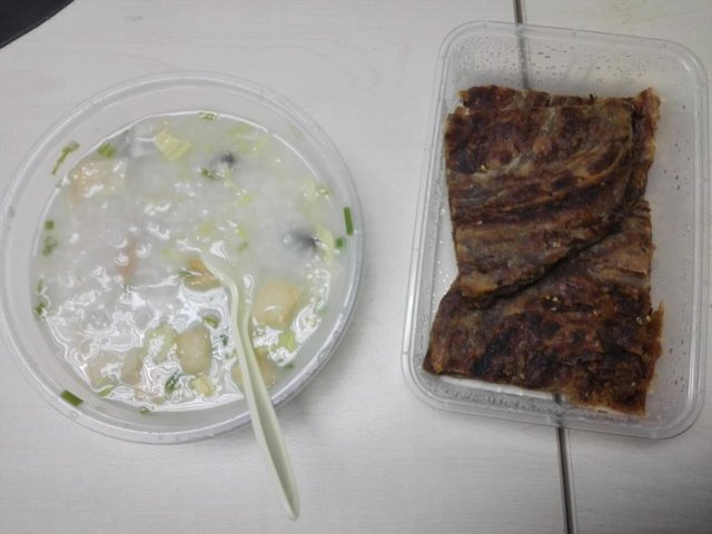 麻将甜饼+状元皮蛋粥