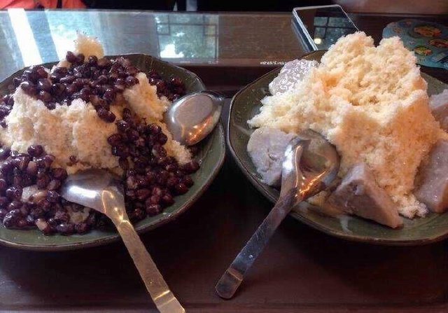 红豆牛奶冰
