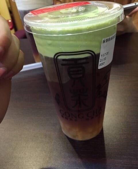 抹茶珍珠奶盖