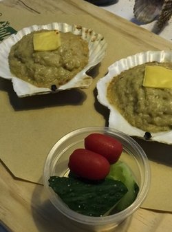 芝士烤元贝