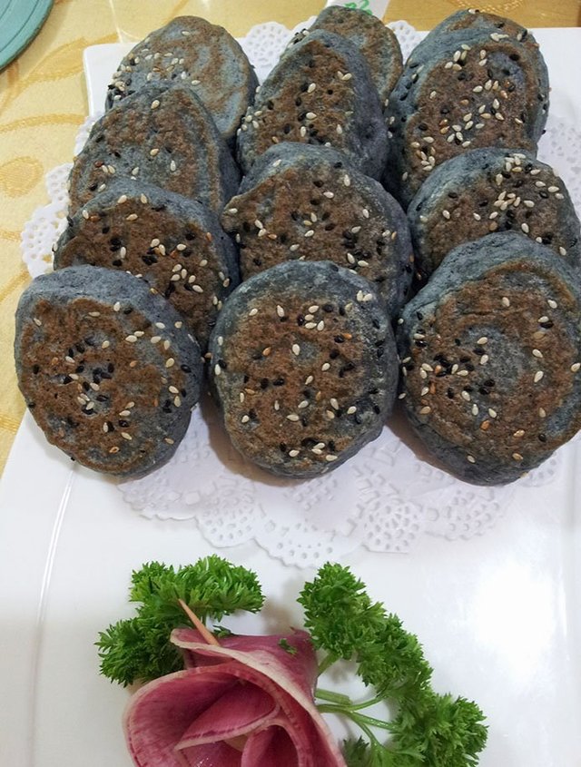 醪糟黑米饼
