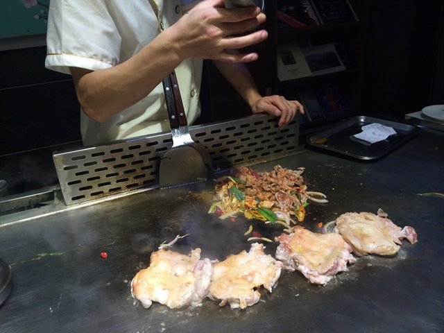 铁板鸡肉