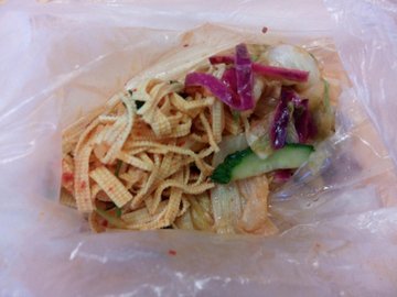 泡菜和豆腐丝