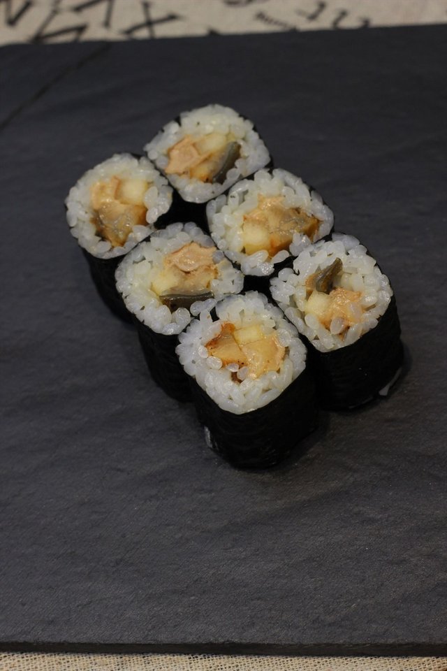 鳗鱼鹅肝苹果卷