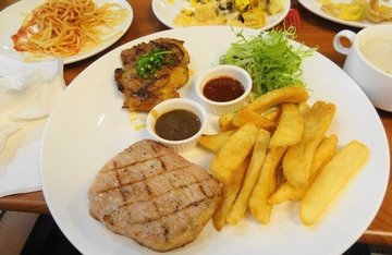 猪排拼鸡排