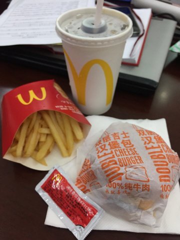 双层芝士汉堡餐