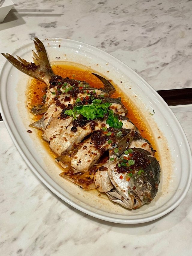 豉汁蒸金鯧魚
