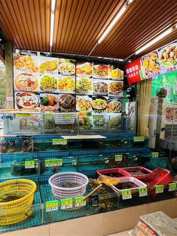 fresh  seafood  section  