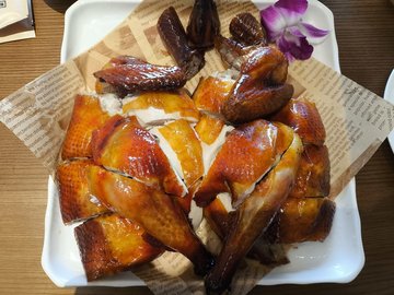 招牌金锣脆皮烤鸡